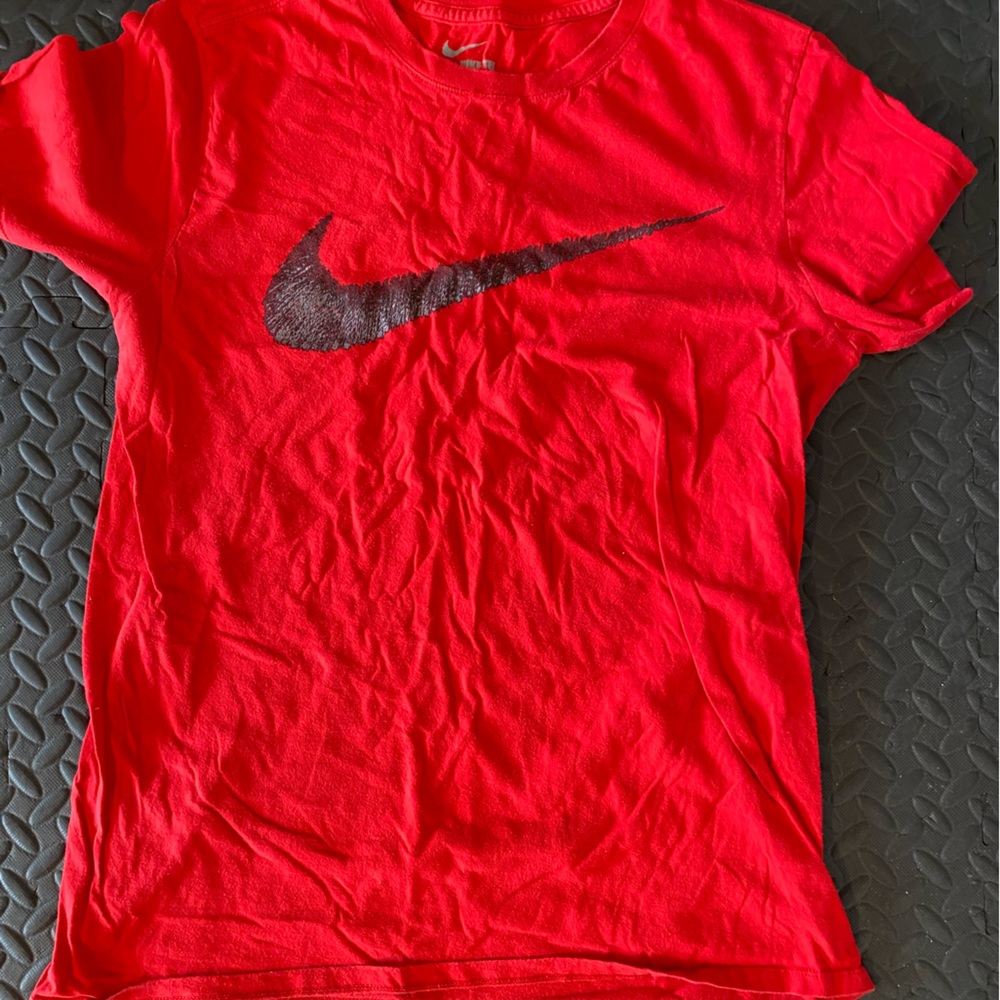 Red Nike tee shirt, size medium